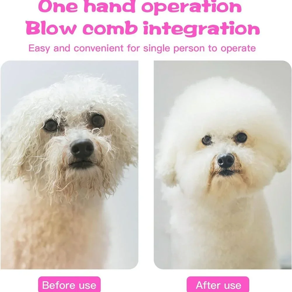 Dog Hair Dryer with Comb Attachment